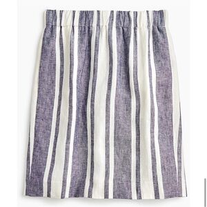 Striped Linen Blend Skirt
